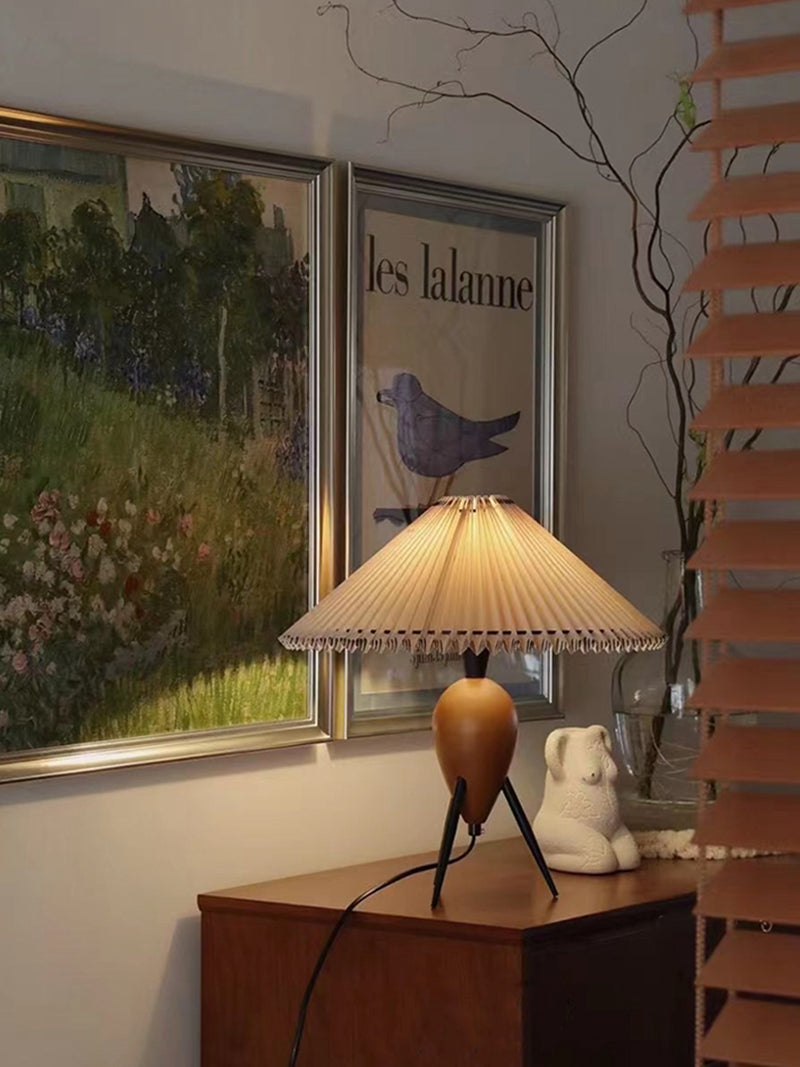 Tax include Solid Wood Desk Lamp Farmhouse Handmade Paper Lampshade