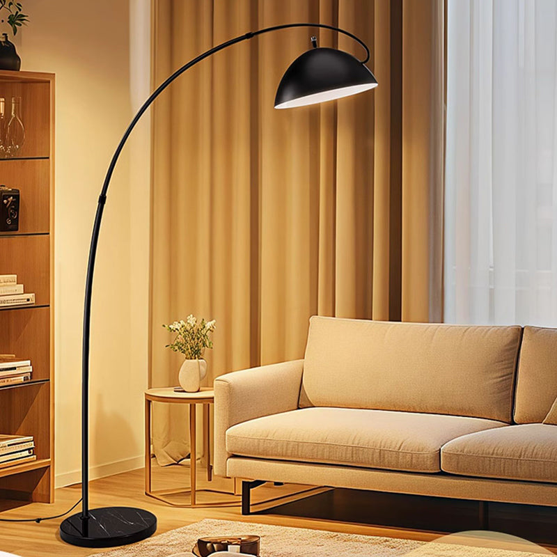 Modern 76" Adjustable Arc Floor Lamp With Marble Base
