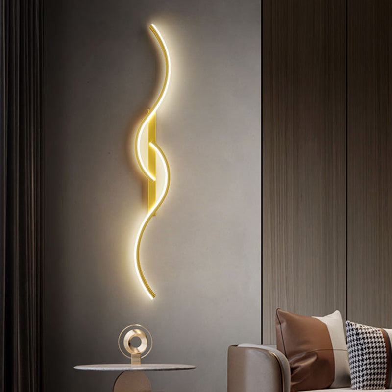 New Minimalist Line LED Wall Lamp Simple Bedroom Bedside Lighting Fixture Modern Living Room Decorative Wall Light