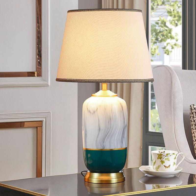 High-End Light Luxury Ceramic Desk Lamp Bedroom Bedside Lamp Creative Simple Modern American Living Room