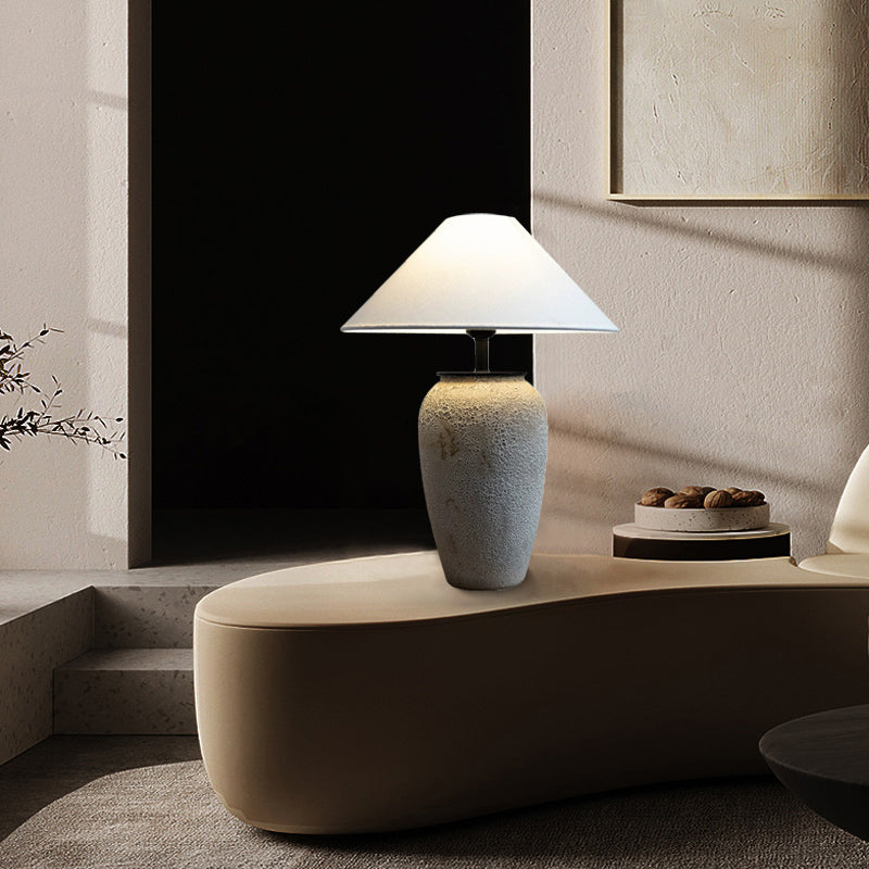 Wabi sabi Ceramic Table Lamp Large Desktop Decorative Lamp Bedroom Decoration Living Room