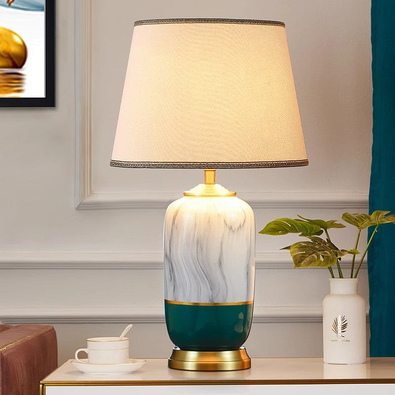 High-End Light Luxury Ceramic Desk Lamp Bedroom Bedside Lamp Creative Simple Modern American Living Room