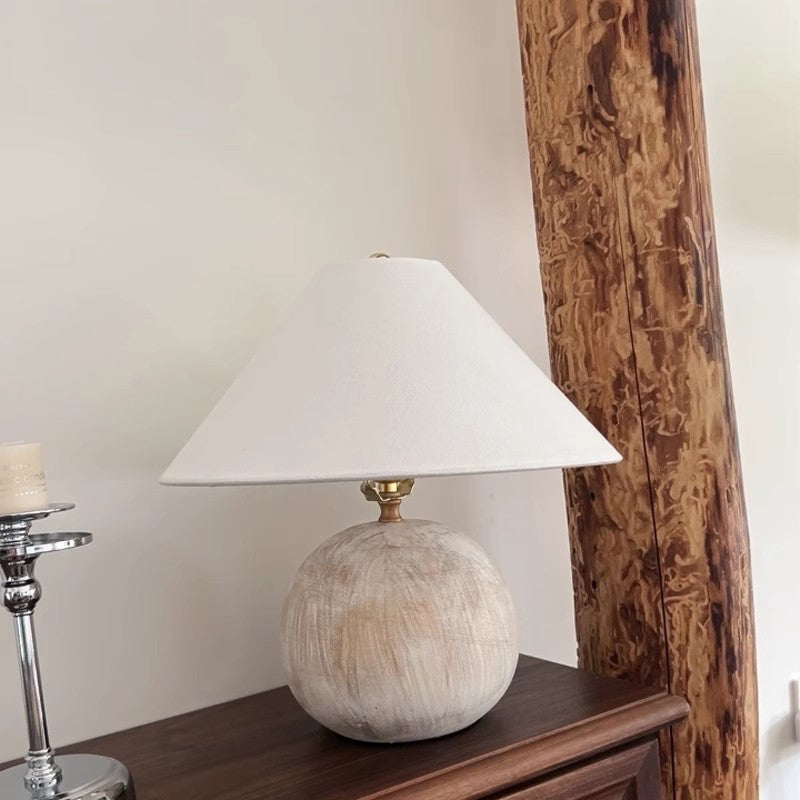 American Simple Solid Wood Table Lamp Retro Warm Bedroom Bedside Lamp Living Room Side Table Decorative Lamps
