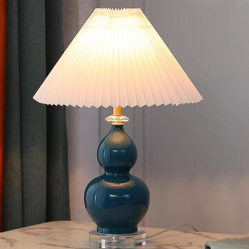 Europe Retro Ceramic Table Lamps Ceramic Gourd Lamp Body For Bedroom Living Room Study Lamp