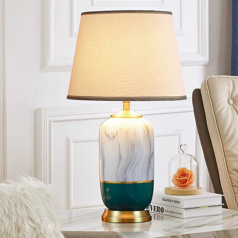 High-End Light Luxury Ceramic Desk Lamp Bedroom Bedside Lamp Creative Simple Modern American Living Room