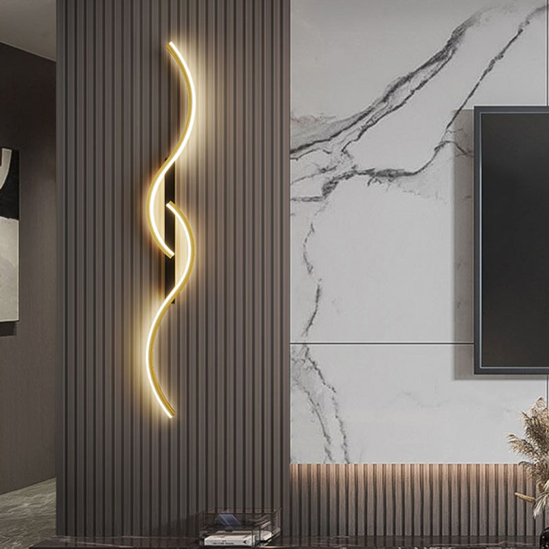 New Minimalist Line LED Wall Lamp Simple Bedroom Bedside Lighting Fixture Modern Living Room Decorative Wall Light