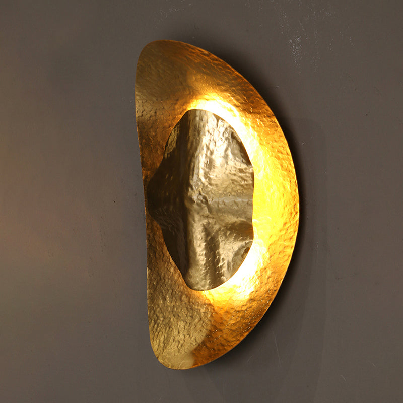 Creative Half Month Luxury Brass Wall Lamp