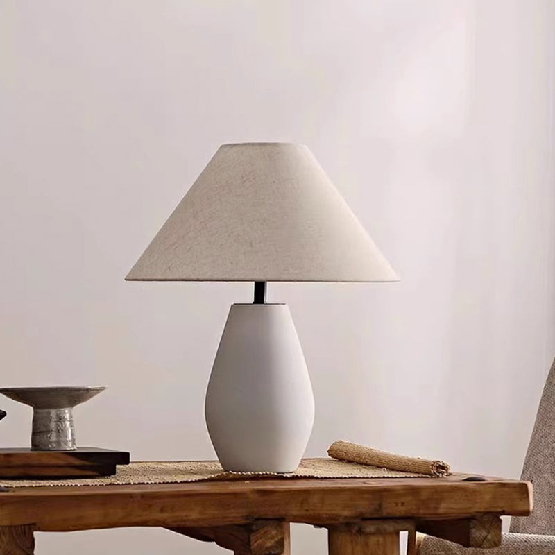 Retro Nostalgic Wabi Sabi Ceramic Table Lamp Jingdezhen Handmade Ceramic Living Room Bedroom Bed Lamp
