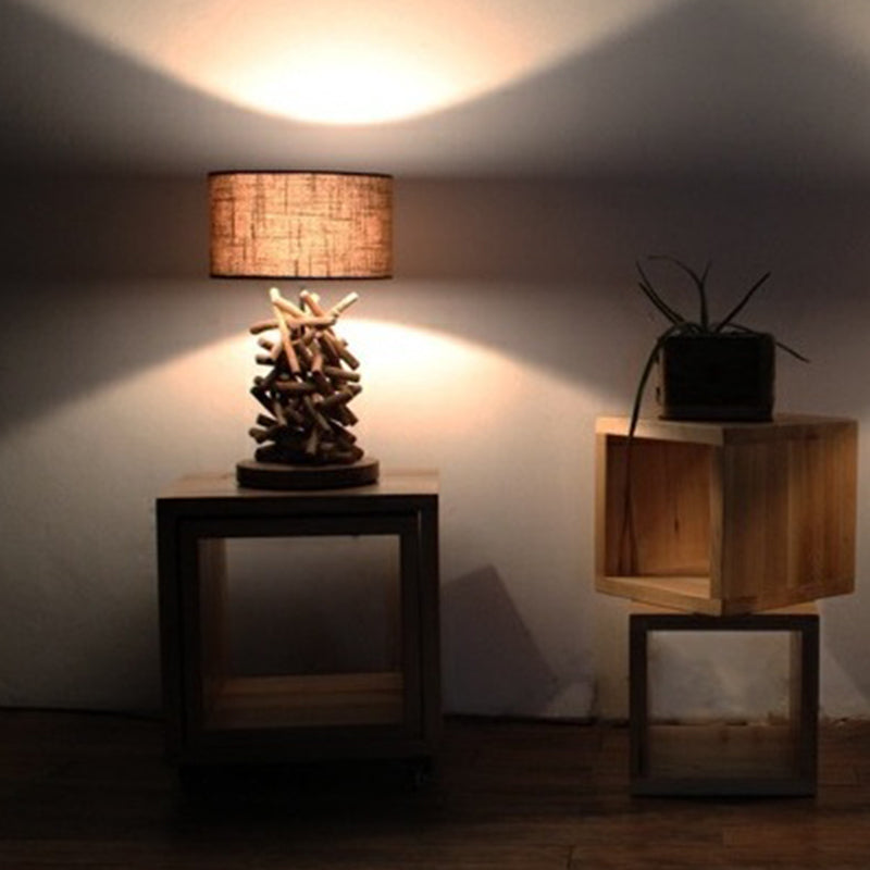 Creative Tree Branches Wooden Table lamp New Chinese Style Homestays Rural Living Room