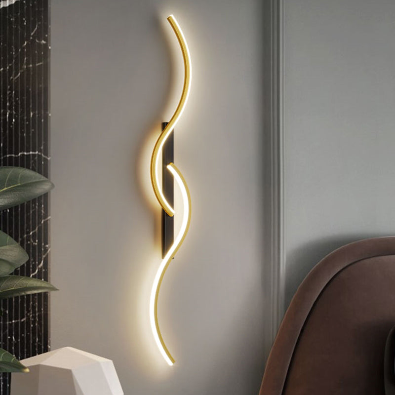 New Minimalist Line LED Wall Lamp Simple Bedroom Bedside Lighting Fixture Modern Living Room Decorative Wall Light