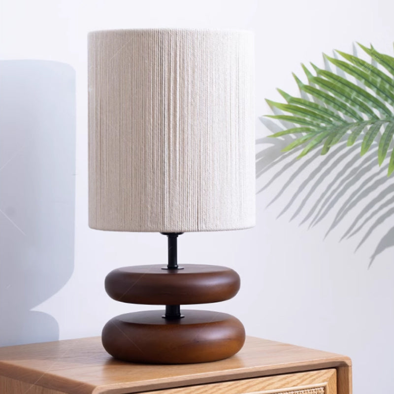 Modern Simple Wooden LED Table Lamp Bedside Desk Light For Home Bedroom Decoration