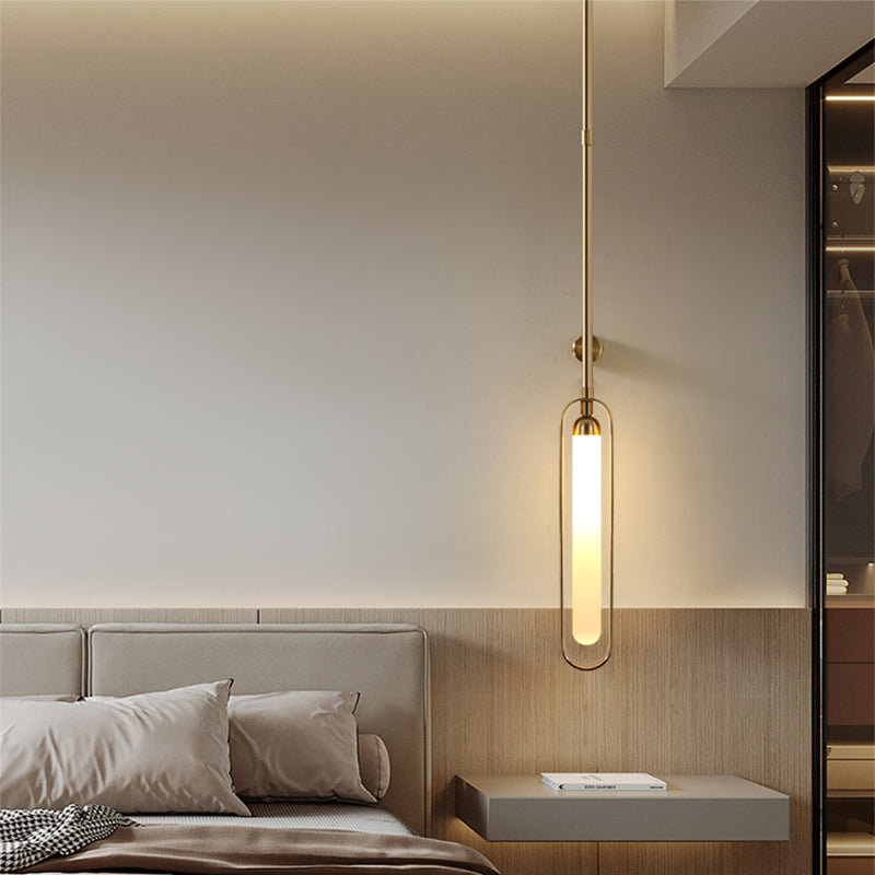 Modern Led Wall Lamp Gold Color Metal Body and Acrylic Lampshade Bedroom Bedside Living Room Lamp 
