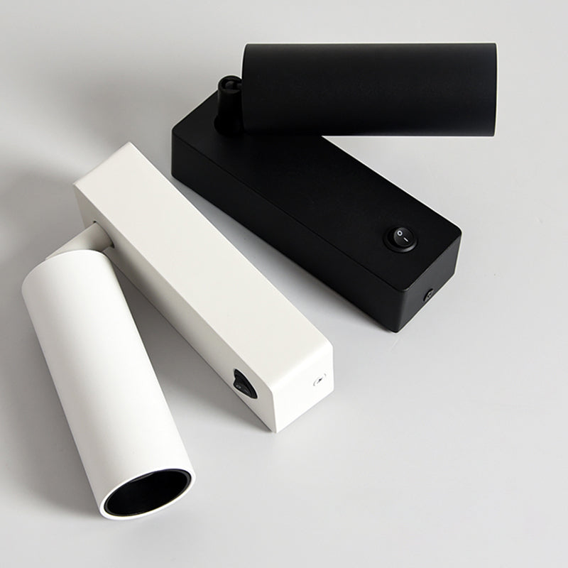Modern Simple Black/White Color Wall Light Folding Horizontal Rotation Wall Spotlight Hotel Bedroom Bedside Study 