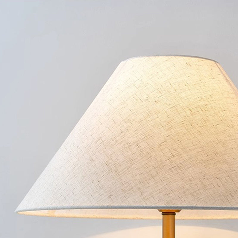 Light Grey Ceramic Cement Pot Table Lamp for Bedroom Living Room Console End Table