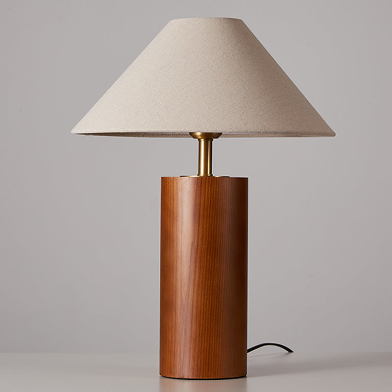 Chinese Classical Minimalist Wabi-sabi Decorative Table Lamp Solid Wood LED Interior Lighting Living Room Bedroom Bedside