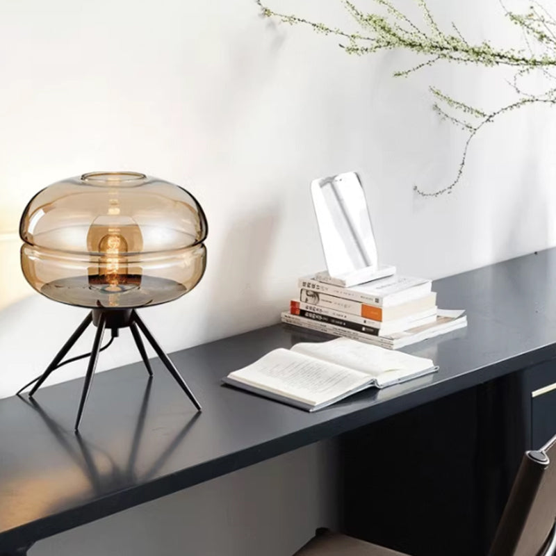 Modern Simple Glass Table Lamps Nordic Creative Bedroom Bedside Light Glass Shade Desk Lamp