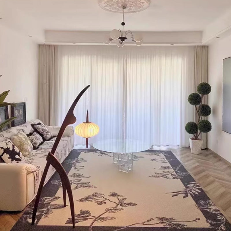 Tax Include Tripod Solid Wood Floor Lamp With Beige Silk Lampshade Warm White