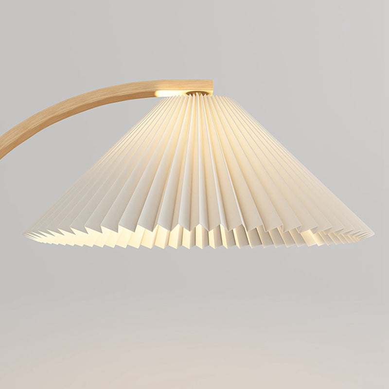 Wabi sabi Creative Design 60'' Solid Wood Floor Lamp Paper Lampshade LED Bulb E27 Socket
