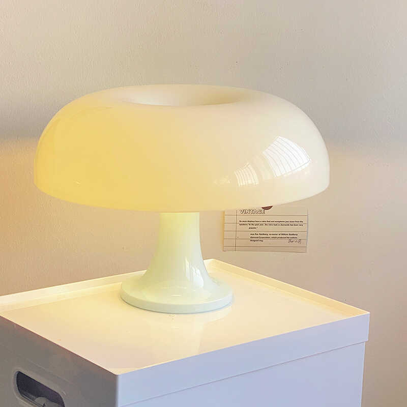 Acrylic High Light Translucency Orange Mushroom Table Lamp Colorful Night Light