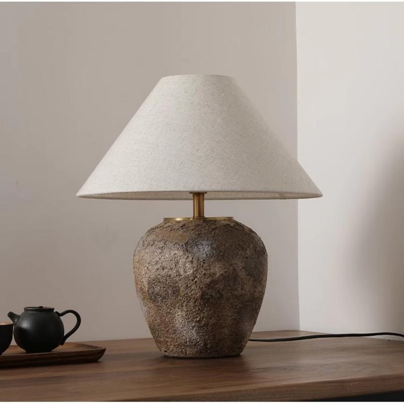 Wabi Sabi Lamp Bedroom Bedside Lamp Ceramic Pot Retro Homestayers Japanese Living Room