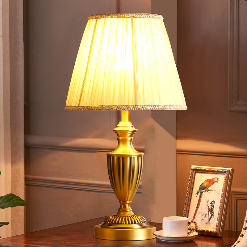 America Copper Table Lamp Traditional For Bedroom Bedside Lamp Living Room Sofa Villa Study Room Desk Lamp