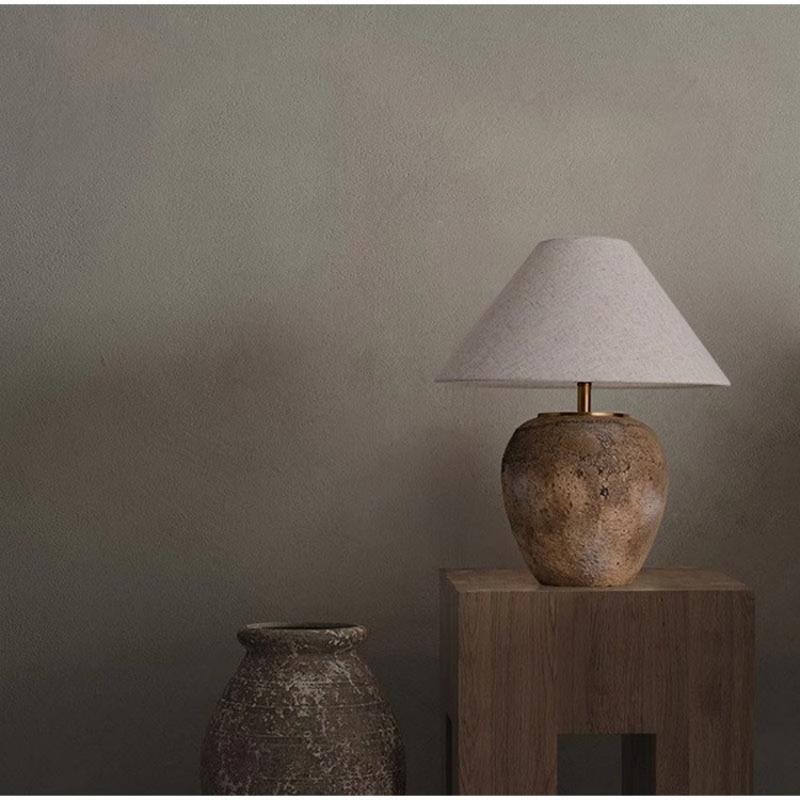 Wabi Sabi Lamp Bedroom Bedside Lamp Ceramic Pot Retro Homestayers Japanese Living Room