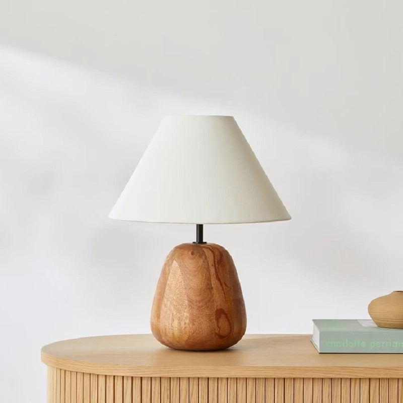 Nordic Wood Table Lamp Cloth Lampshade Table Lights for Living Room Bedroom Fixture