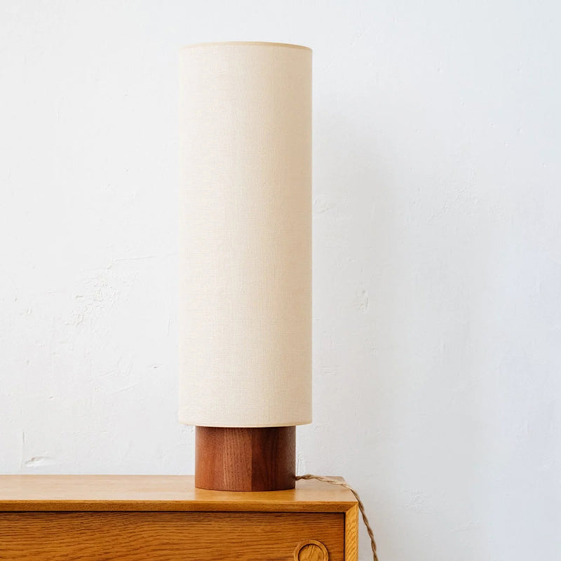 Retro Wooden Table Lamp Designer Log Style Bedroom Bedside Lamp Living Room Study Decor E27 Lamp