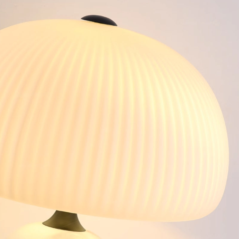 Modern Luxury Mushroom Marble Table Lamp With Glass Lampshade
