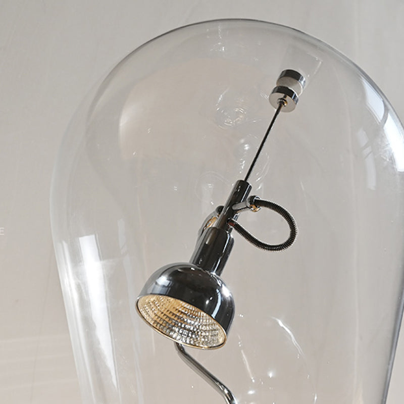 Designer Creative Light Bulb Glass Table With Magnetic Adjustment