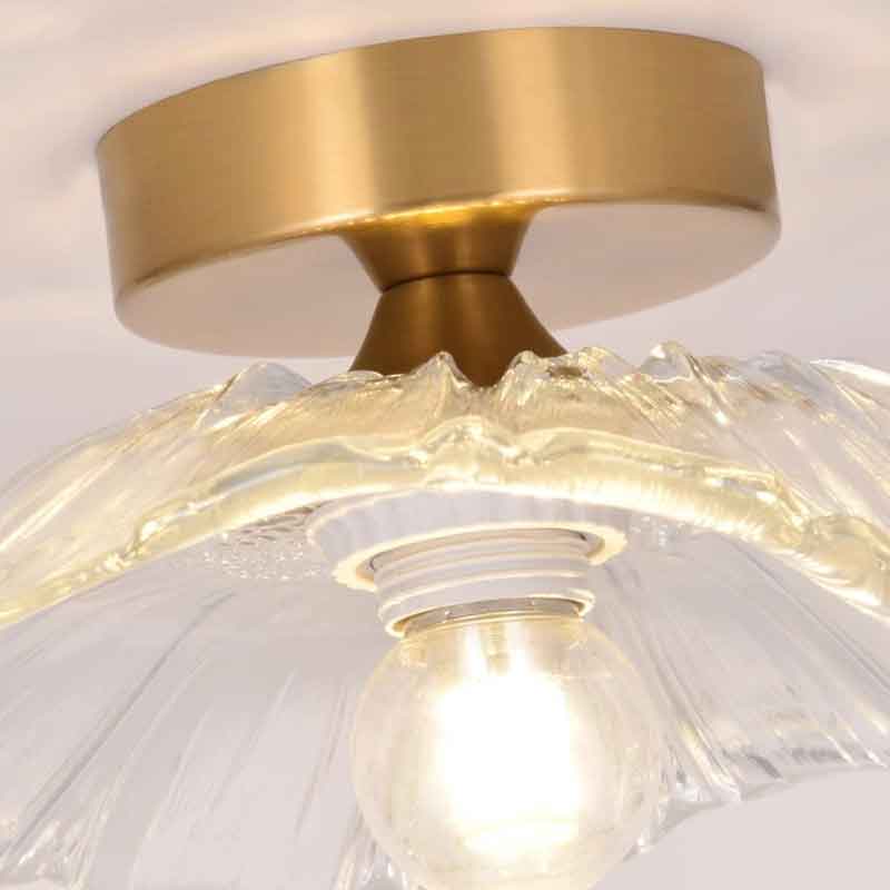 Modren Creative Lotus Brass LED Ceiling Light Warm White Light 3000K 220V Input