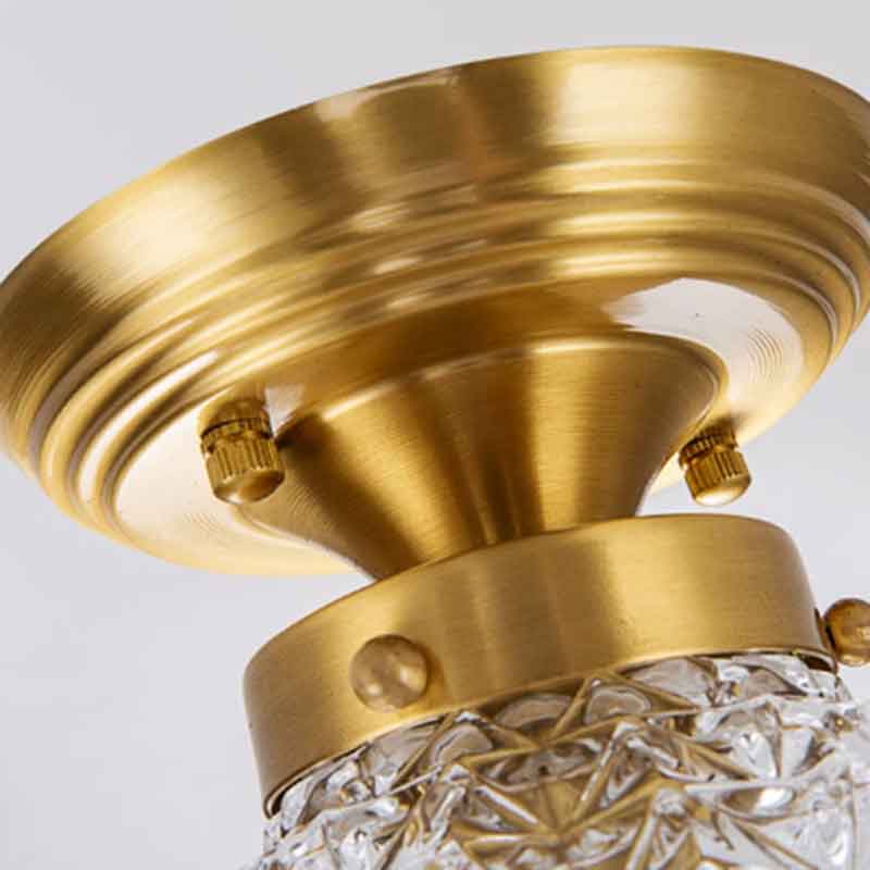 Modren Simple Round Brass LED Ceiling Lamp with Remote Control Dimmable