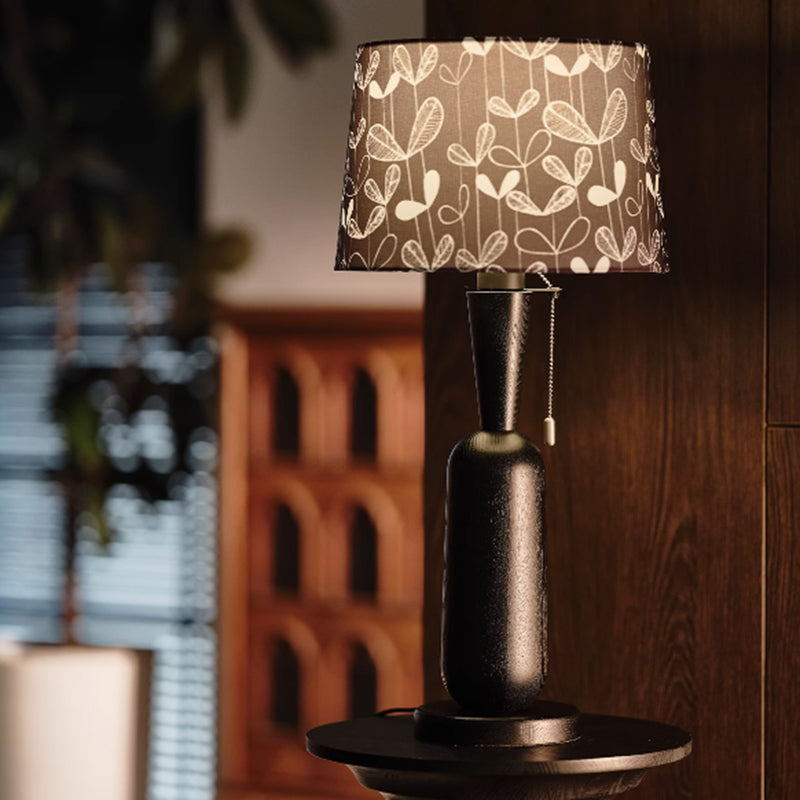 Wabi Sabi Style Wood Desk Lamp American Living Room Cabinet Homestay Designer Retro Lamp