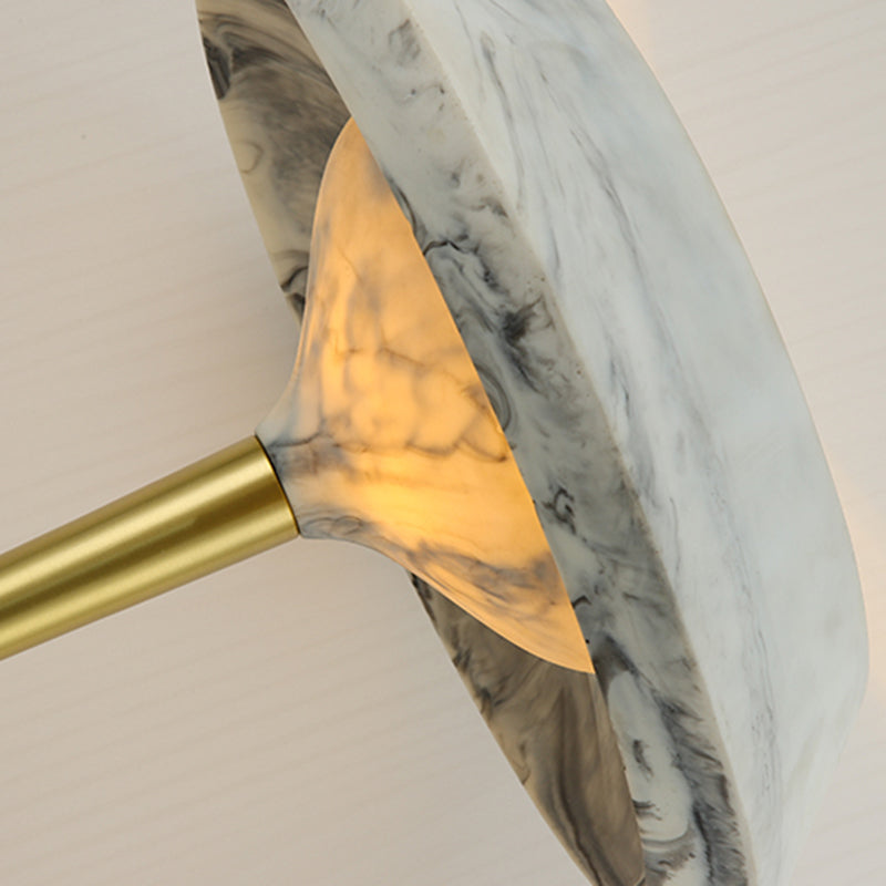 Traditional Gold Color Table Lamp With Resin Lampshade and Metal Body