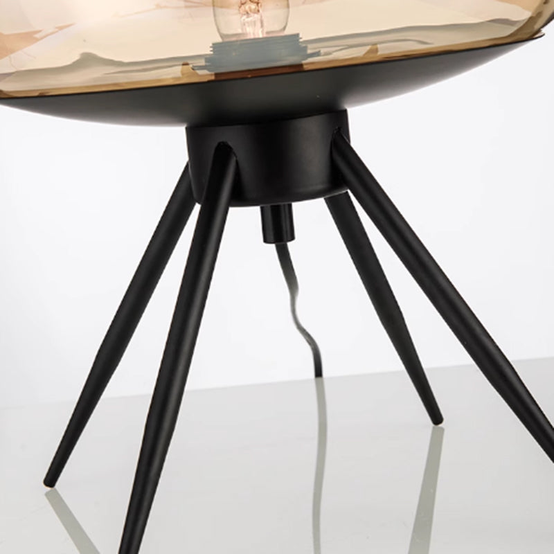 Modern Simple Glass Table Lamps Nordic Creative Bedroom Bedside Light Glass Shade Desk Lamp
