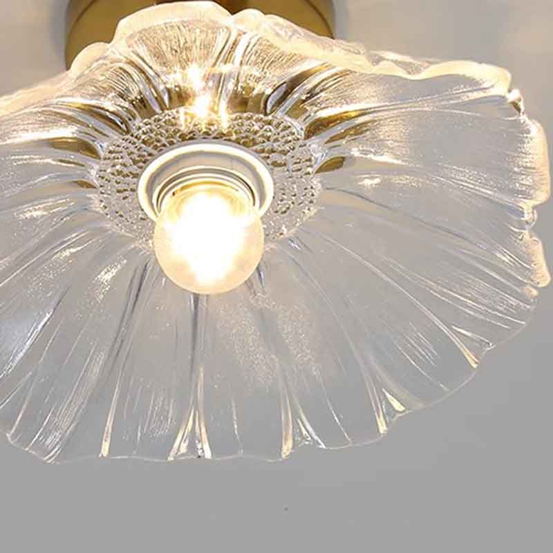 Modren Creative Lotus Brass LED Ceiling Light Warm White Light 3000K 220V Input