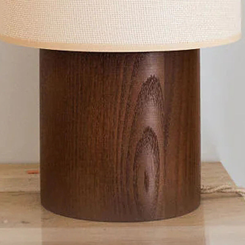 Retro Wooden Table Lamp Designer Log Style Bedroom Bedside Lamp Living Room Study Decor E27 Lamp