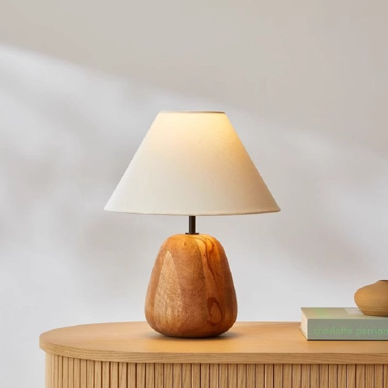 Nordic Wood Table Lamp Cloth Lampshade Table Lights for Living Room Bedroom Fixture