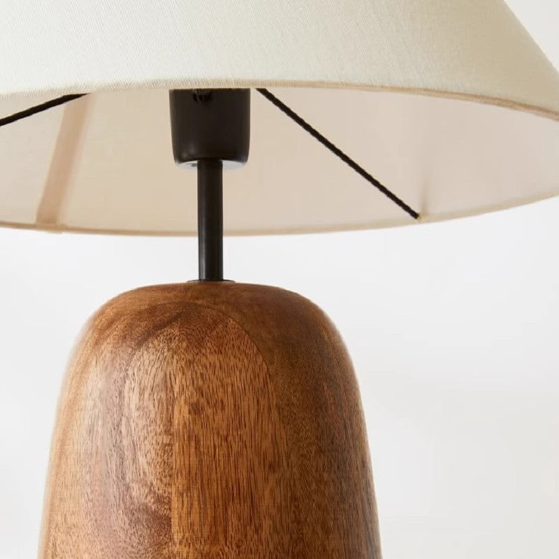 Nordic Wood Table Lamp Cloth Lampshade Table Lights for Living Room Bedroom Fixture