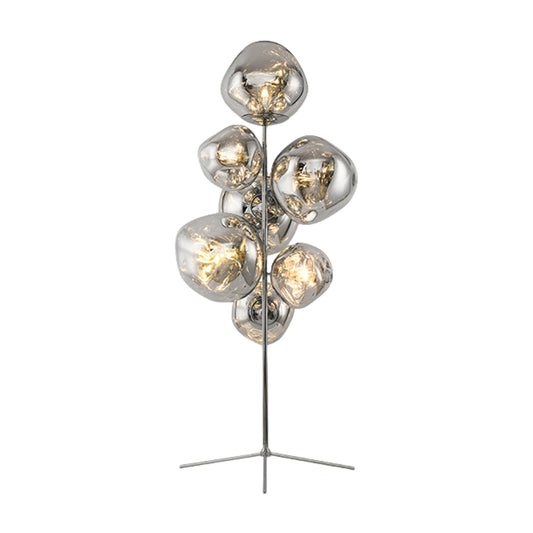 Designer 70" 7 Balls Floor Lamp With Acrylic Lampshade with Warm White LED Bulb