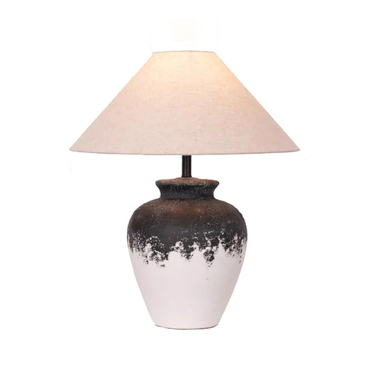 Oversized Ceramic Table Lamp Wabi Sabi Style Decorative Desk Lamp Bedroom Bedside Lamp Living Room