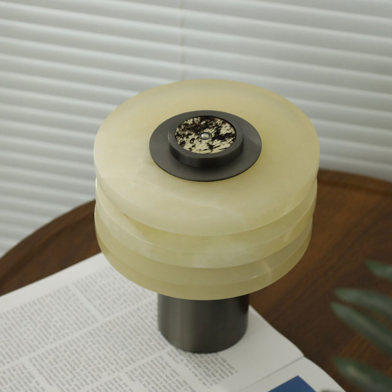 Touch Control LED Table Lamp Alabaster Shade