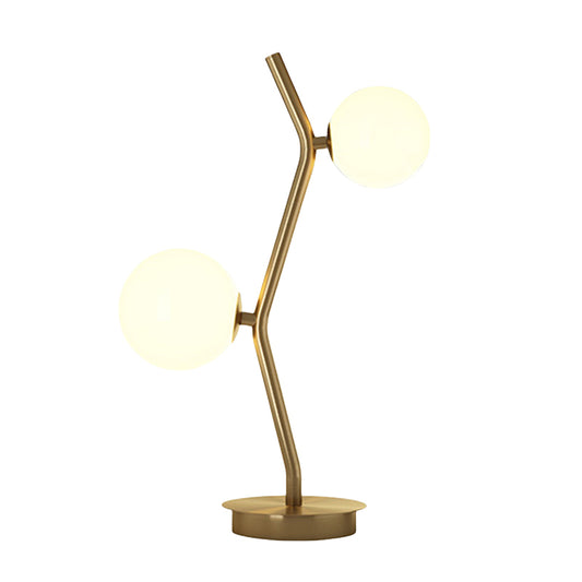 Modern Luxury Brass Table Lights Personality Frosted Glass Desk Lamp For Home Hotel Villa Bedroom Decorative