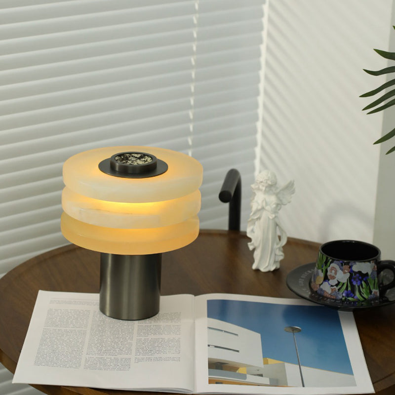 Touch Control LED Table Lamp Alabaster Shade