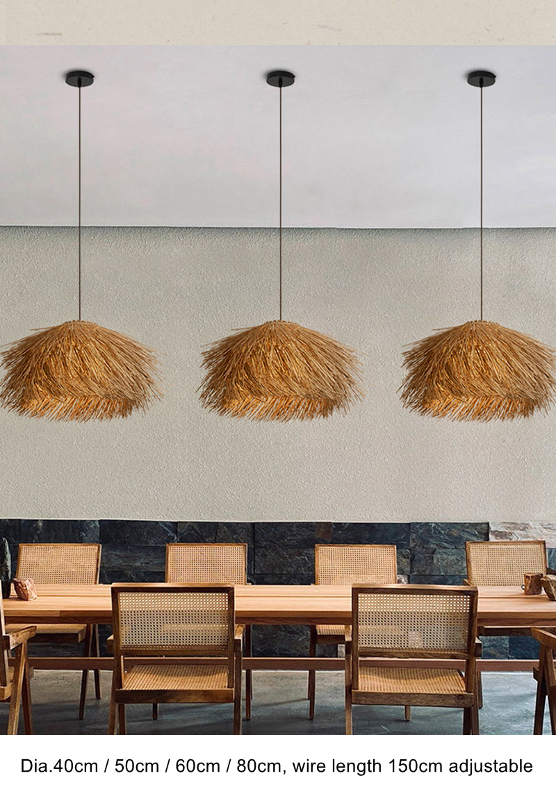 Tax Include Dia.40cm 50cm 60cm Natrual Rattan Simple Pendant Light