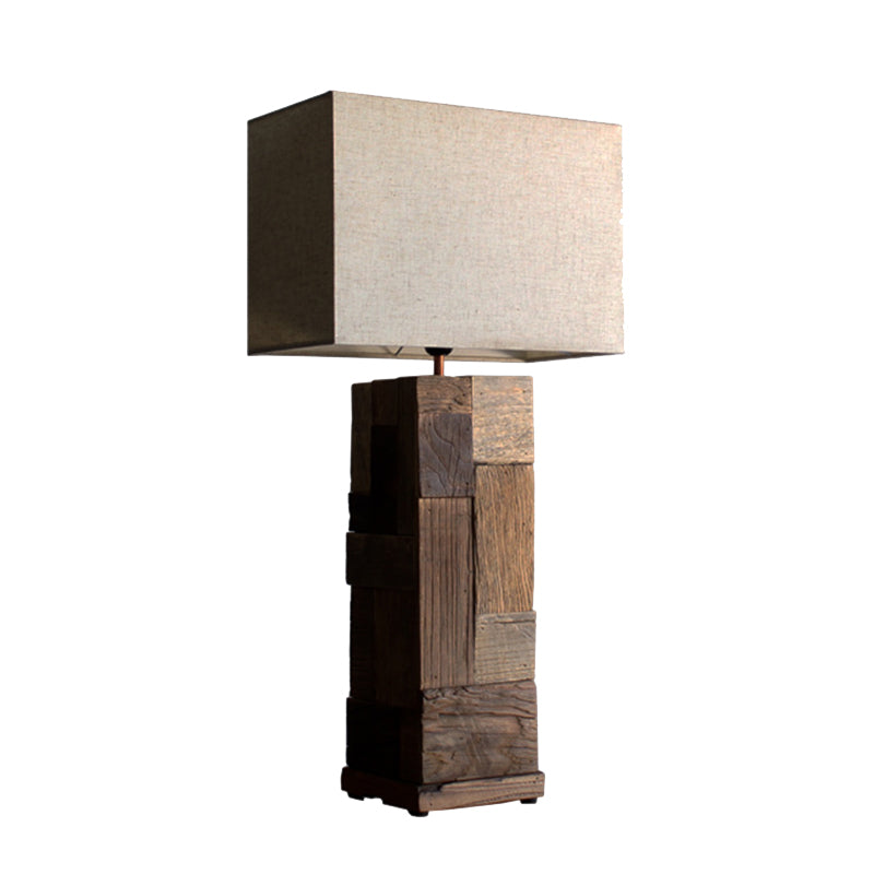 Handmade Wooden Table Lamp Model Room Zen Bedroom Bedside Designer Decorative Luminaires