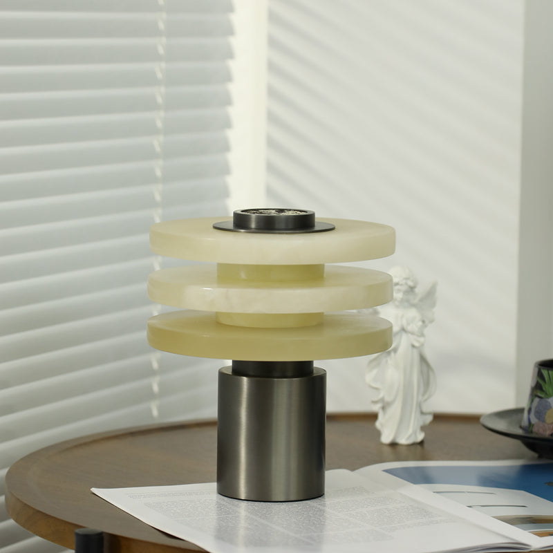 Touch Control LED Table Lamp Alabaster Shade