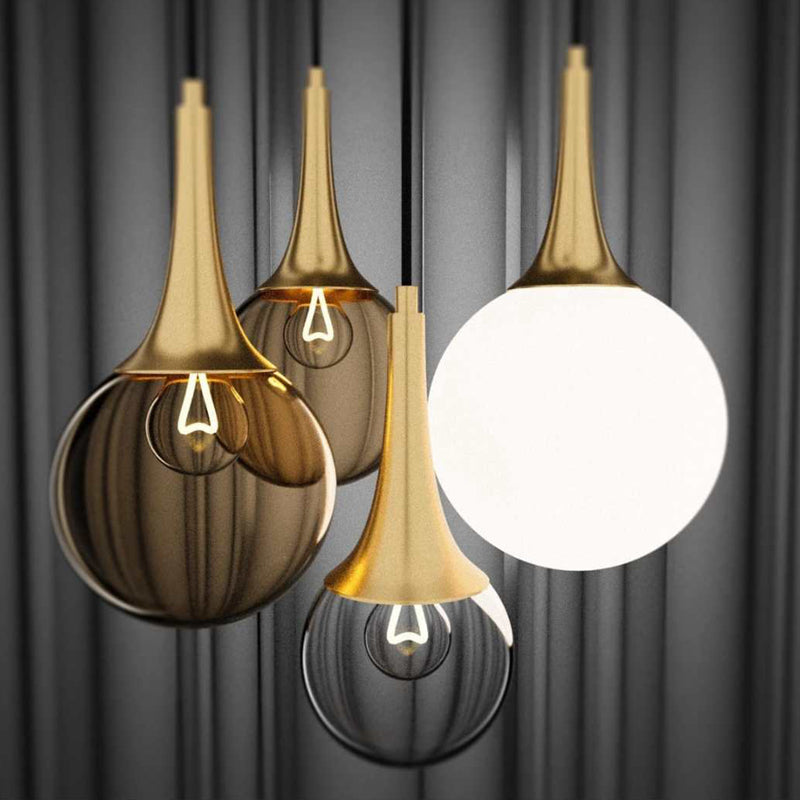 Glass Waterdrop LED Pendant Lamp 15cm 18cm