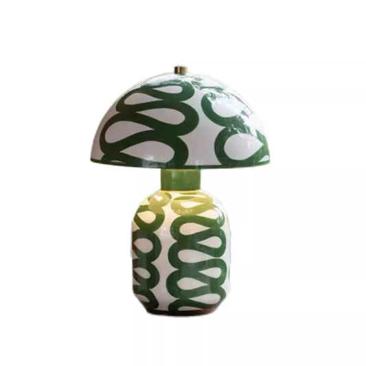 Green Ceramics Mushroom Table Lamps