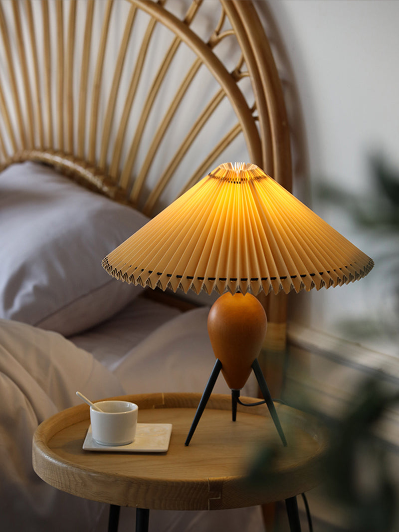 Tax include Solid Wood Desk Lamp Farmhouse Handmade Paper Lampshade